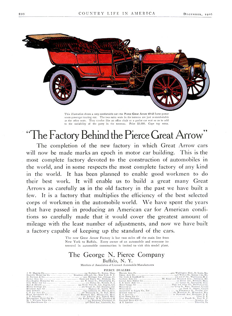 1907 Pierce-Arrow Auto Advertising
